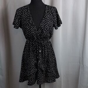 Princess Polly Black and White Polka Dot Mini Dress